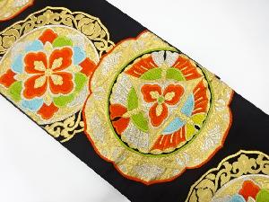 アンティーク　華紋に蝶模様織り出し袋帯（着用可）